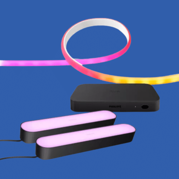 Philips Hue Sync Box + 2x Play Light Bars + Ambiance Gradient Lightstrip or £375 Cash