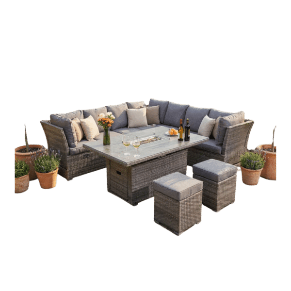 🍀New Hampshire Fire Pit Garden Furniture Set Or £1,125 Cash