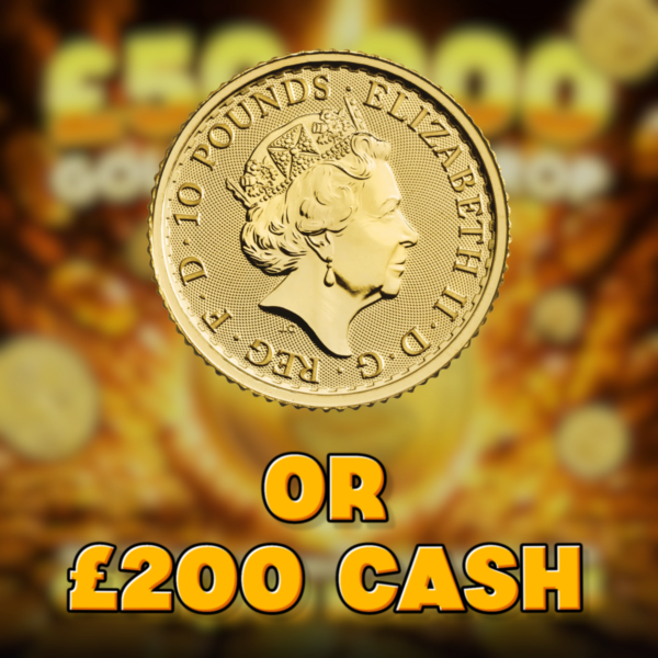 Britannia 1/10oz Gold Bullion Or £200 Cash