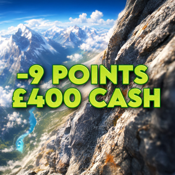-9 Points | £400 Cash