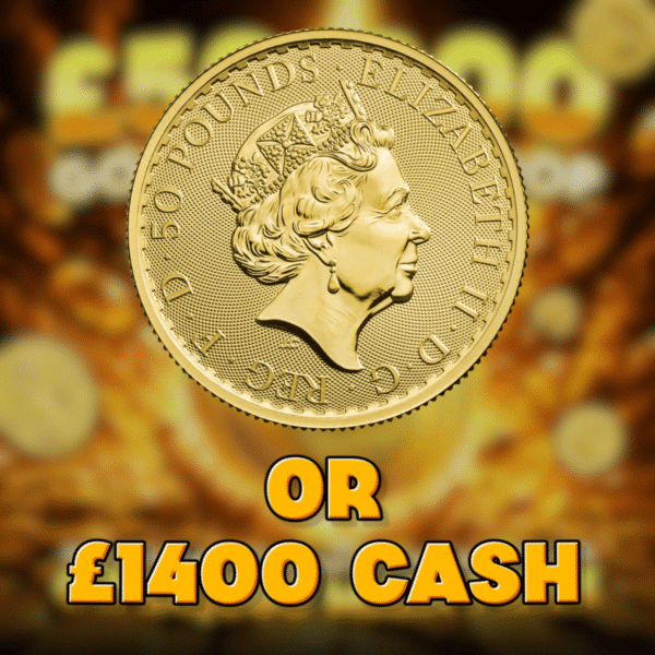 1/2oz Gold Bullion Coin Or £1,400 Cash