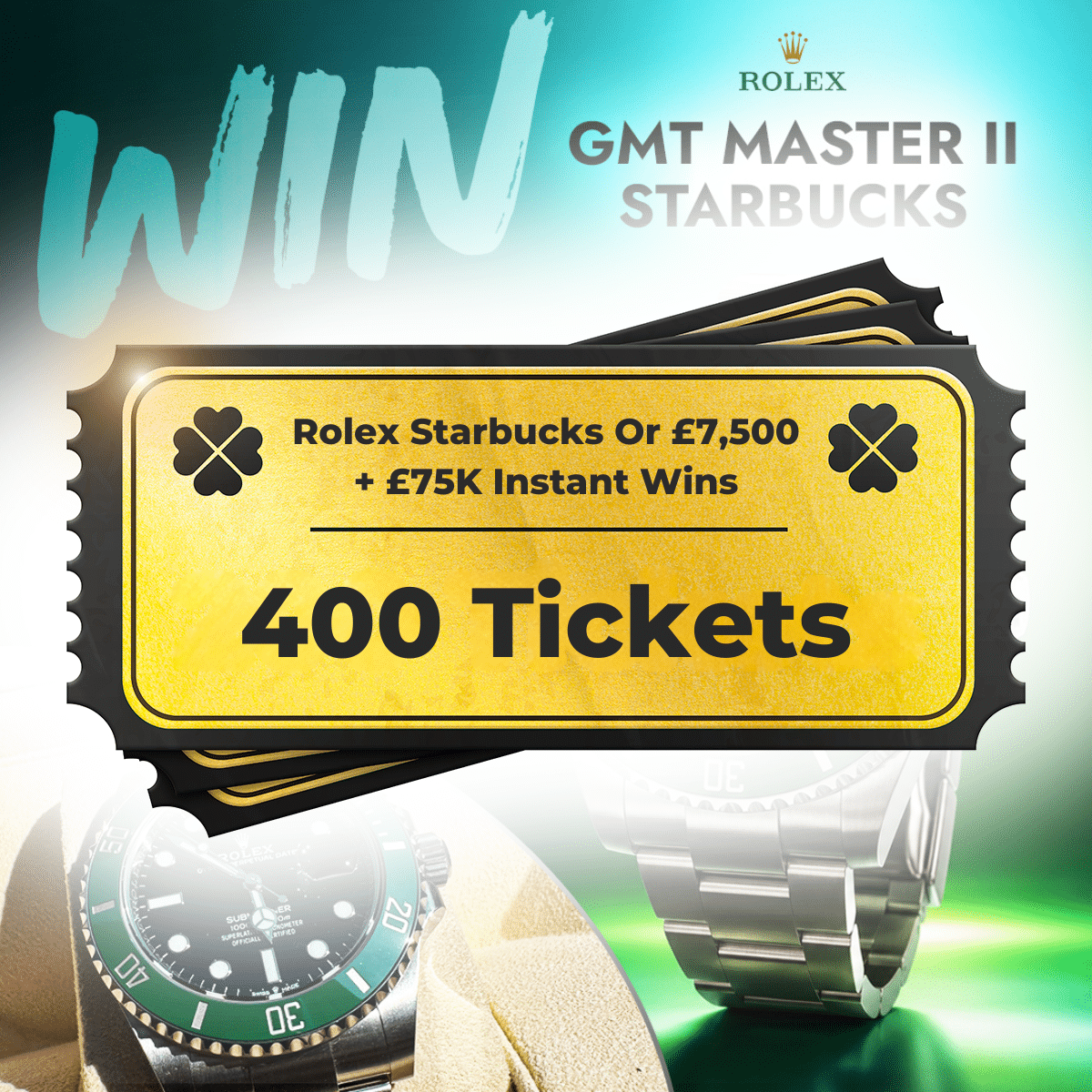 400 Tickets into Rolex GMT Master II Starbucks