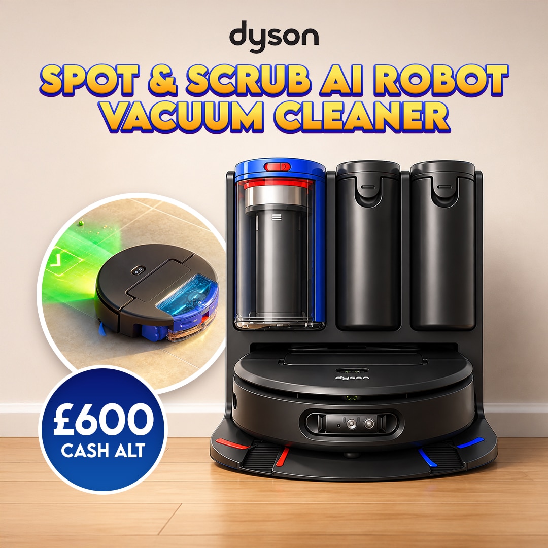 Dyson Spot & Scrub Ai Robot Vacuum Or £600 Cash
