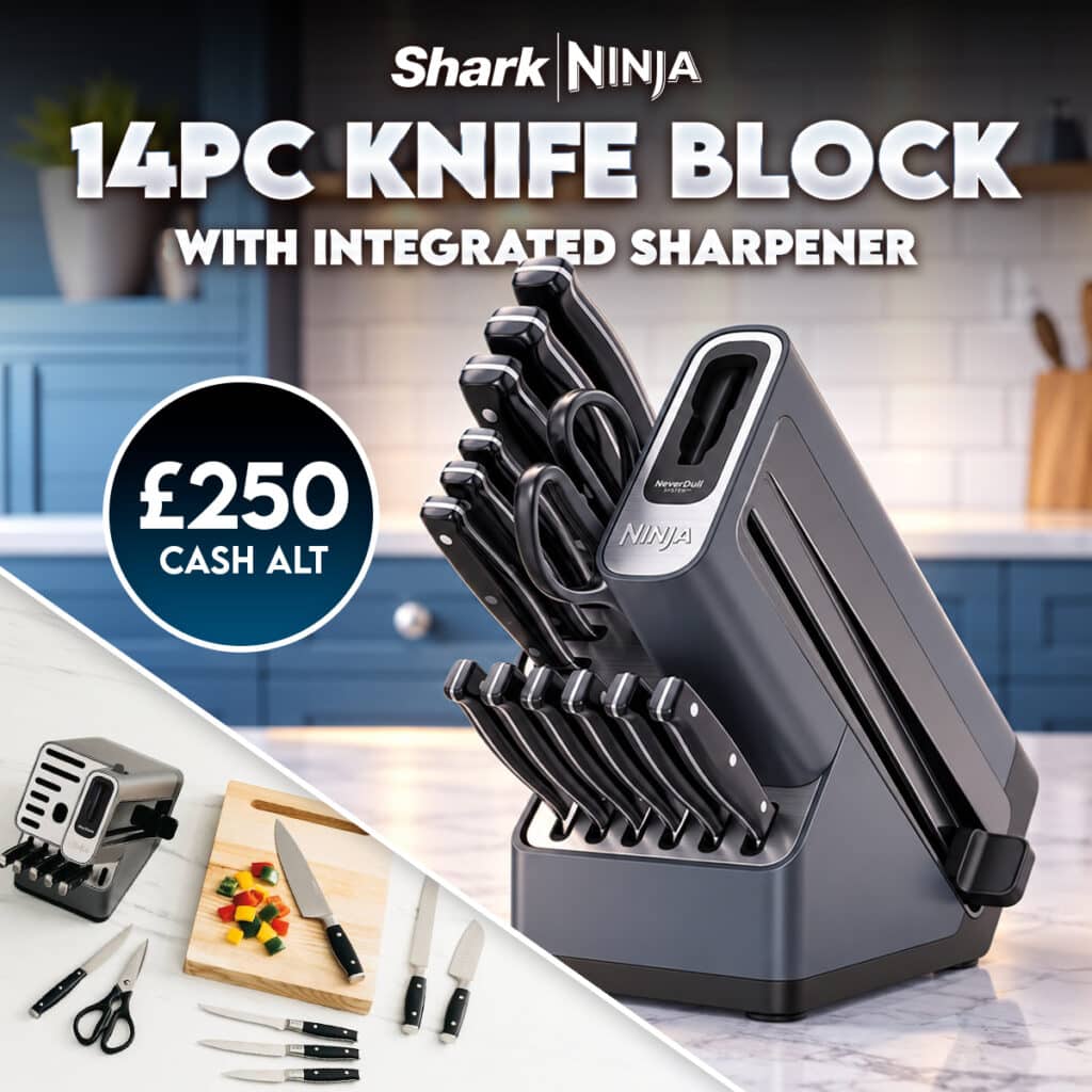 Ninja Foodie Staysharp 14pc Deluxe Knife Set & Block Or £250 Cash